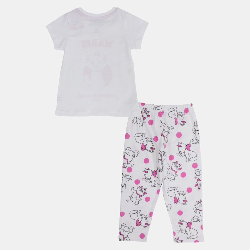 Girls Cotton Pajama Set - Marie the Cat Design