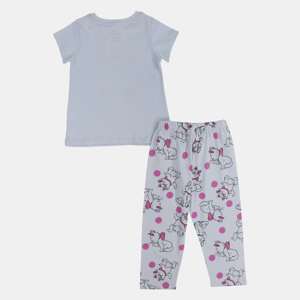 Girls Cotton Pajama Set - Marie the Cat Design