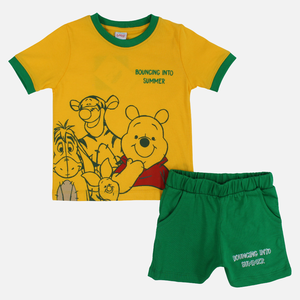 Baby Boys Cotton Pajama Set – Winnie the Pooh Print