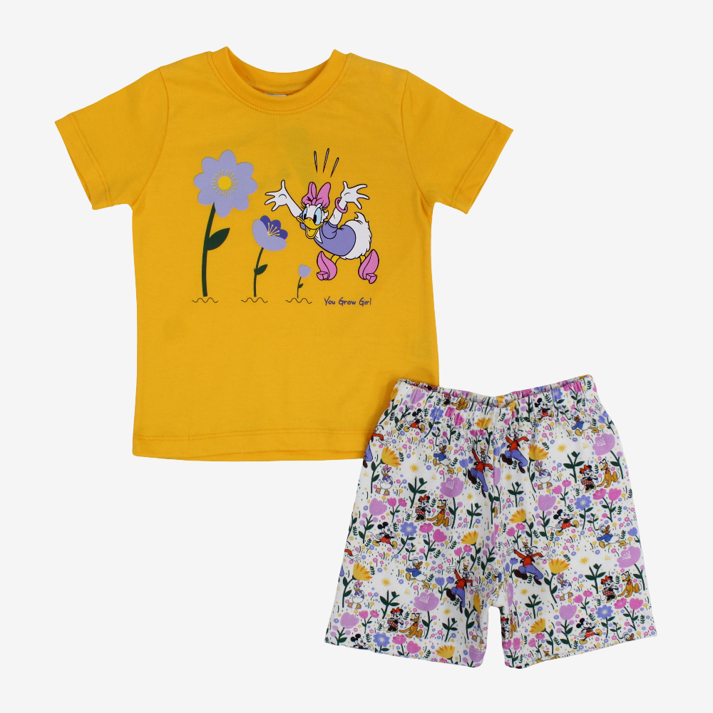 Baby Girls Cotton Pajama – Daisy Duck Print