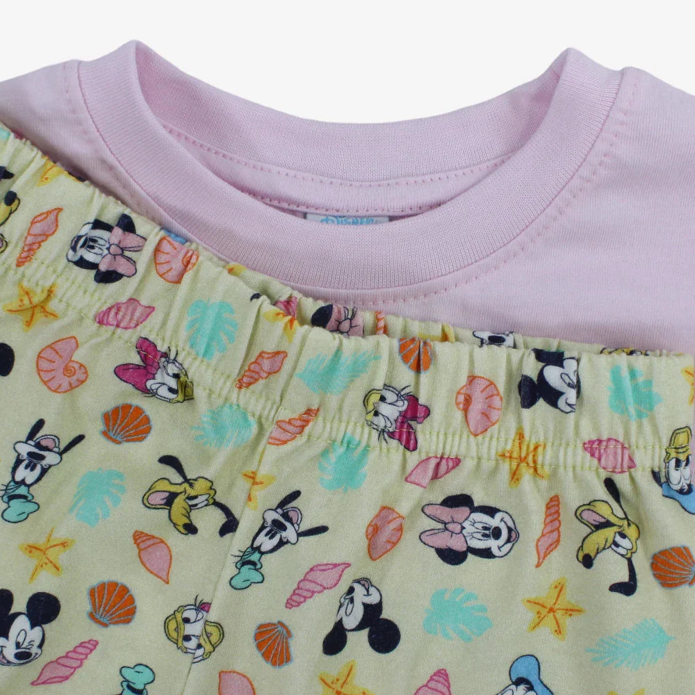 Baby Girls Cotton Pajama – Mickey Mouse & Friends Print