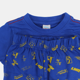 Baby Boys Cotton Pajama Set with Cars Print
