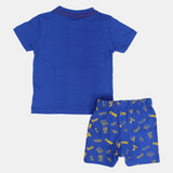 Baby Boys Cotton Pajama Set with Cars Print