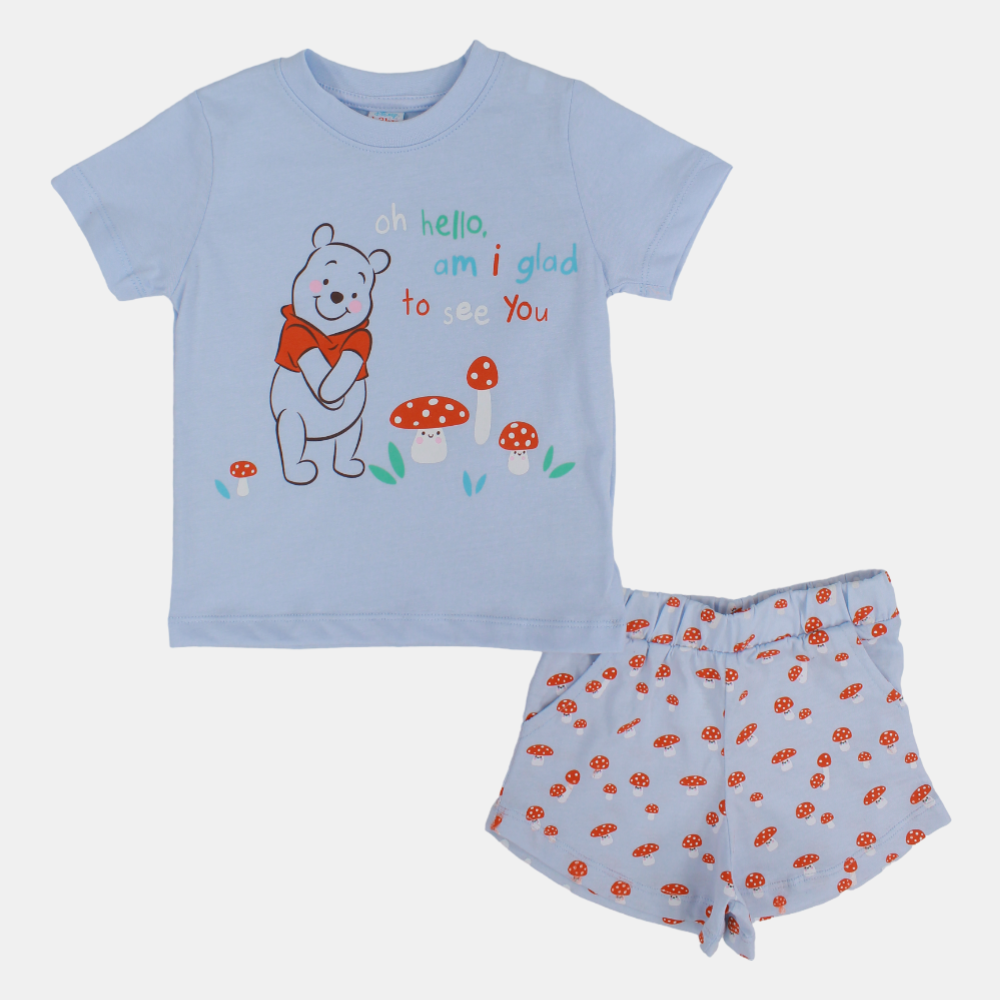 Baby Girls Cotton Pajama Set - Winnie The Pooh Design