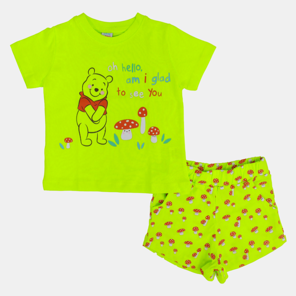 Baby Girls Cotton Pajama Set - Winnie The Pooh Design
