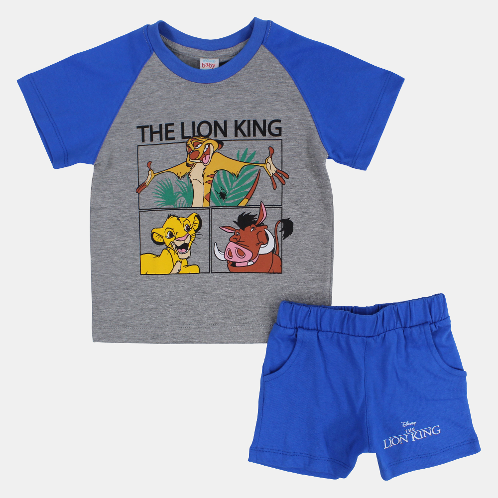Baby Boys Cotton Pajama Set – Lion King