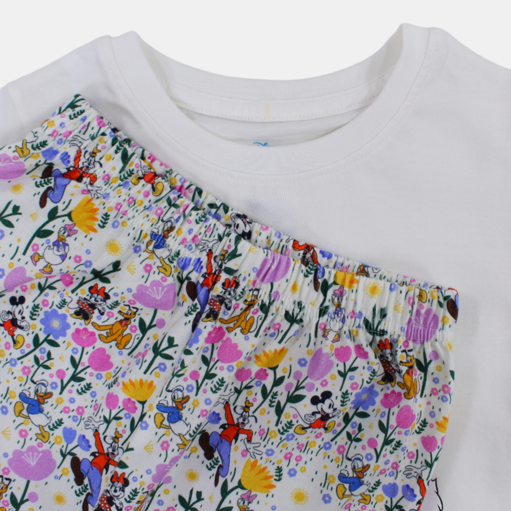Girls Cotton Pajama Set – Daisy Duck Design