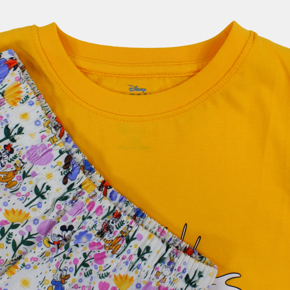 Girls Cotton Pajama Set – Daisy Duck Design