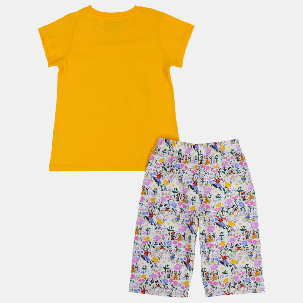 Girls Cotton Pajama Set – Daisy Duck Design
