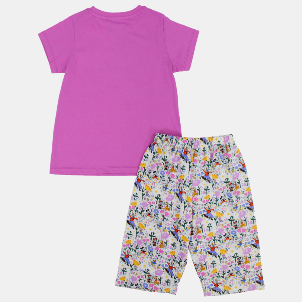 Girls Cotton Pajama Set – Daisy Duck Design