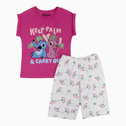 Girls Cotton Pajama Set – Lilo & Stitch Print