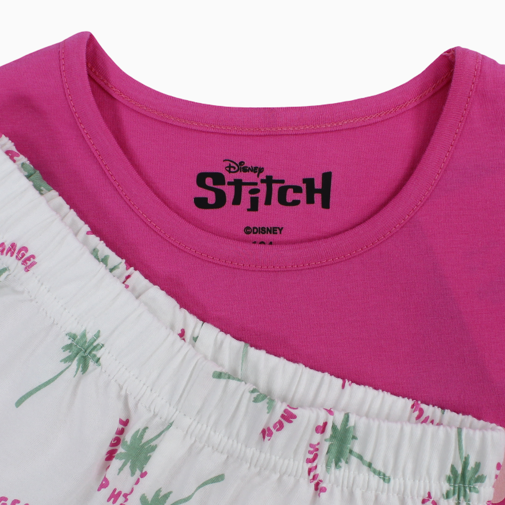 Girls Cotton Pajama Set – Lilo & Stitch Print
