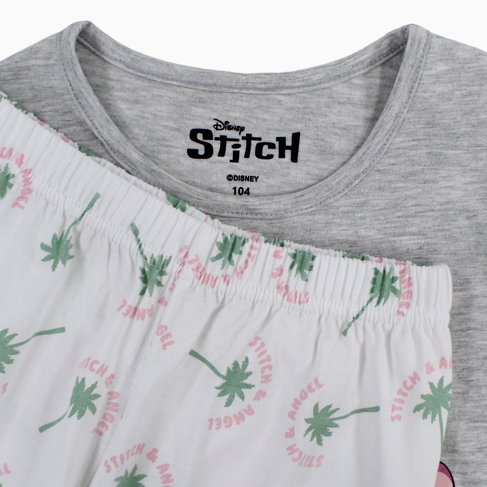 Girls Cotton Pajama Set – Lilo & Stitch Print