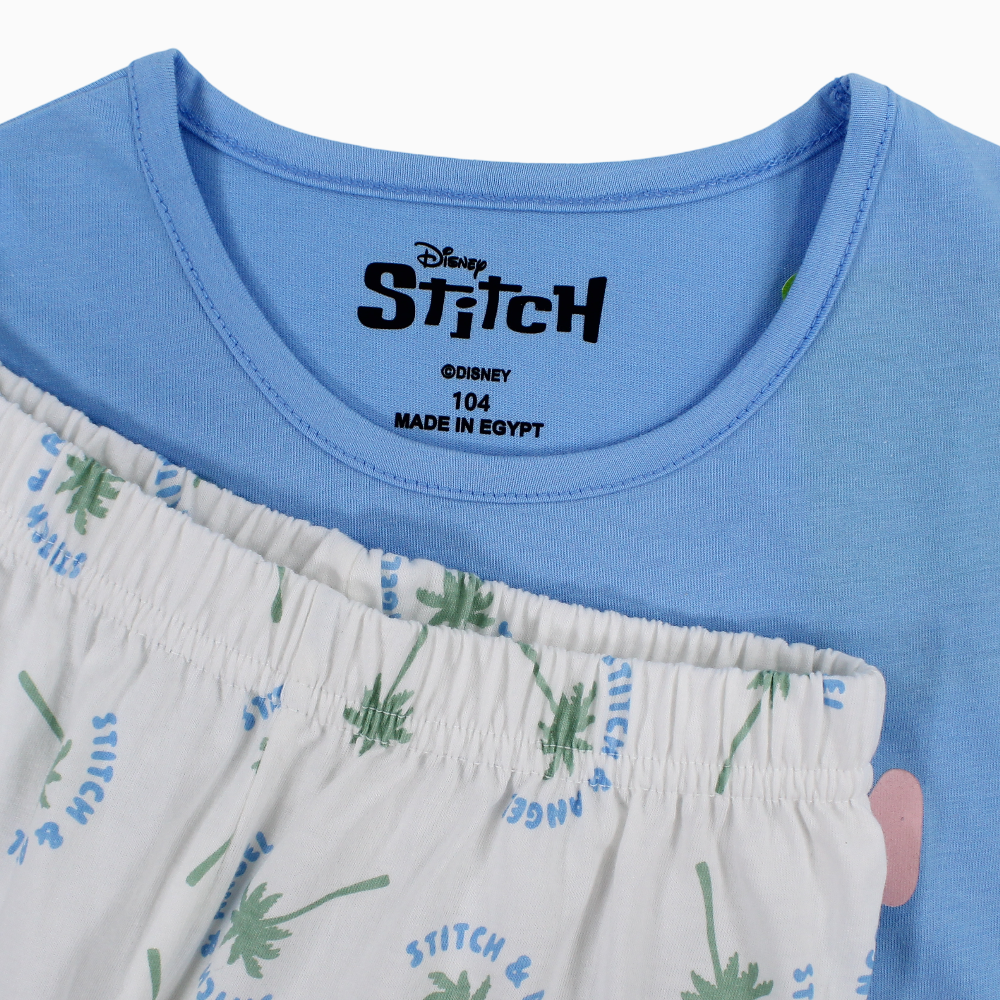 Girls Cotton Pajama Set – Lilo & Stitch Print
