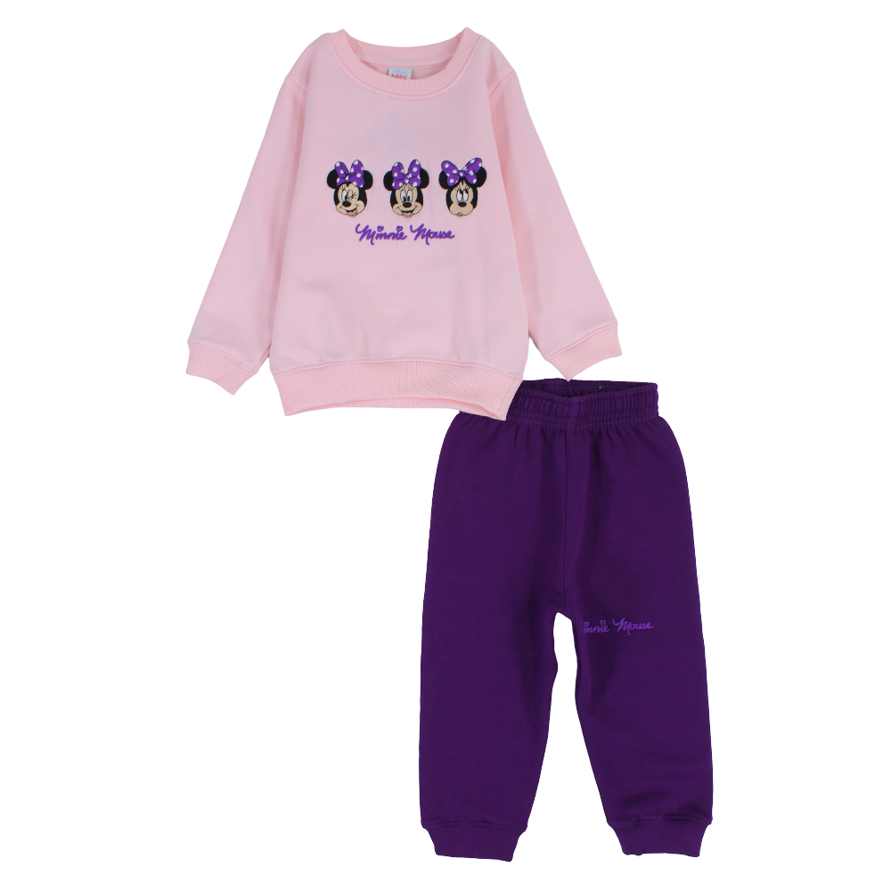 Baby Girls Cotton Pajama Set – Minnie Mouse Print