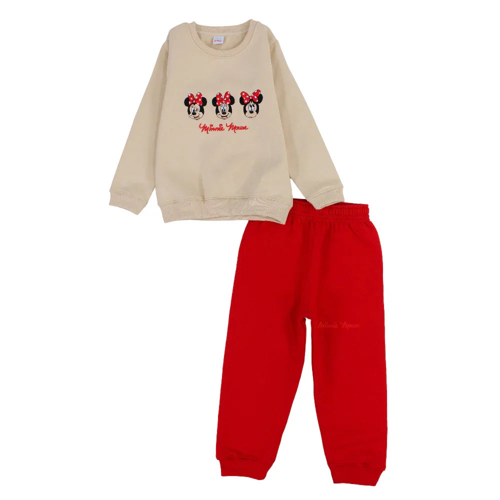 Baby Girls Cotton Pajama Set – Minnie Mouse Print