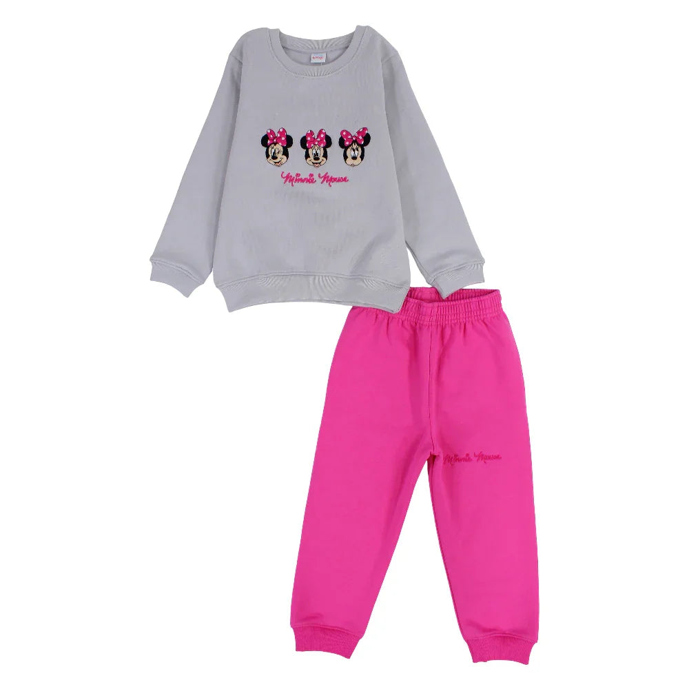Baby Girls Cotton Pajama Set – Minnie Mouse Print