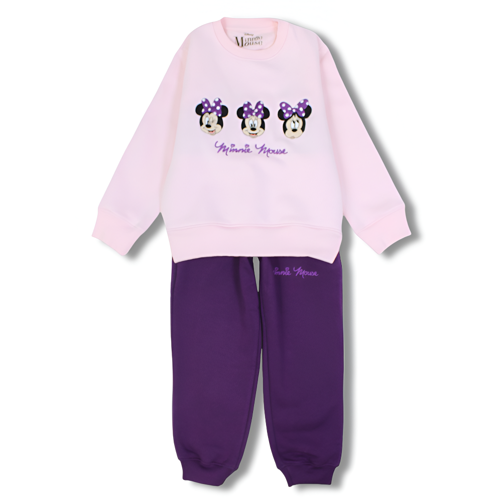 Girls Cotton Pajama Set – Minnie Mouse Design
