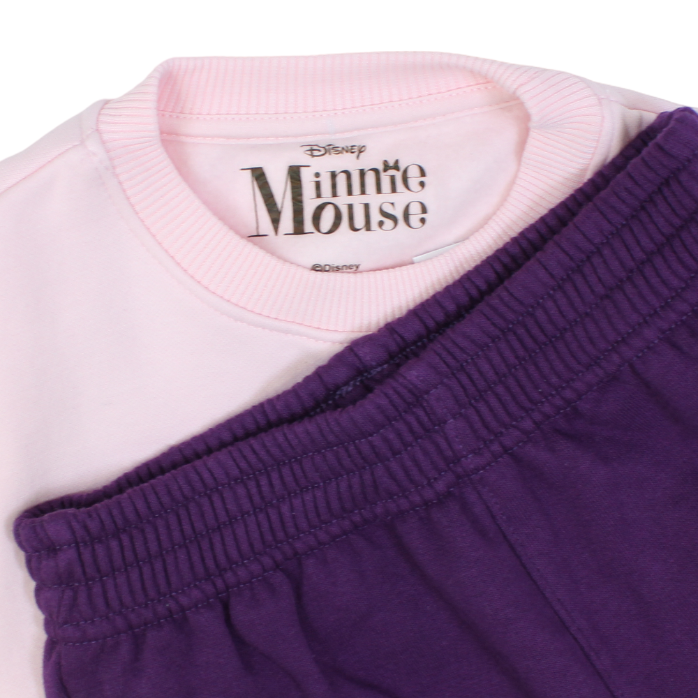 Girls Cotton Pajama Set – Minnie Mouse Design