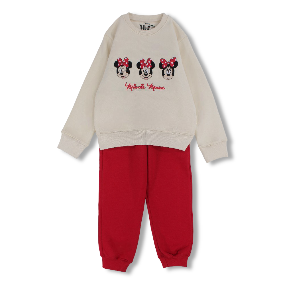 Girls Cotton Pajama Set – Minnie Mouse Design