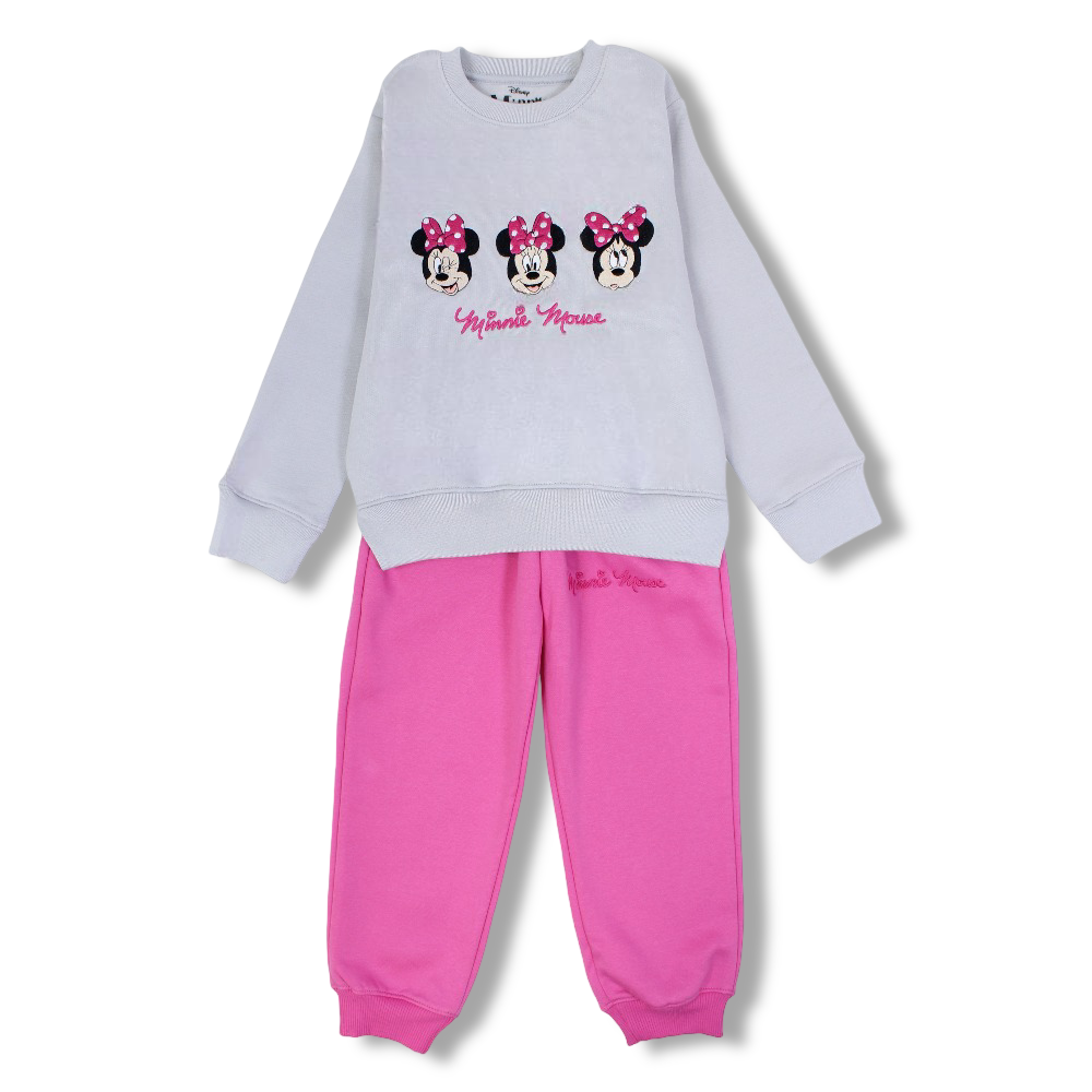Girls Cotton Pajama Set – Minnie Mouse Design
