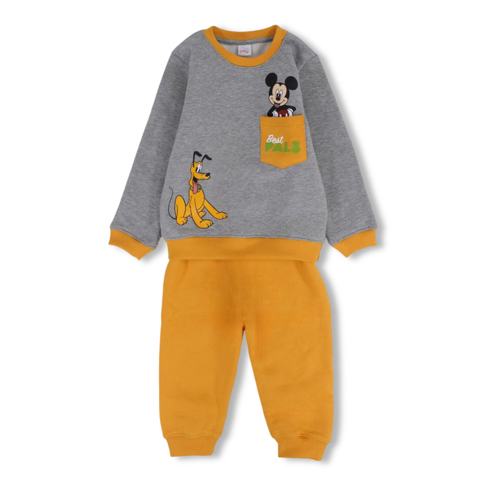 Baby Boys Cotton Pajama Set - Mickey Mouse Print