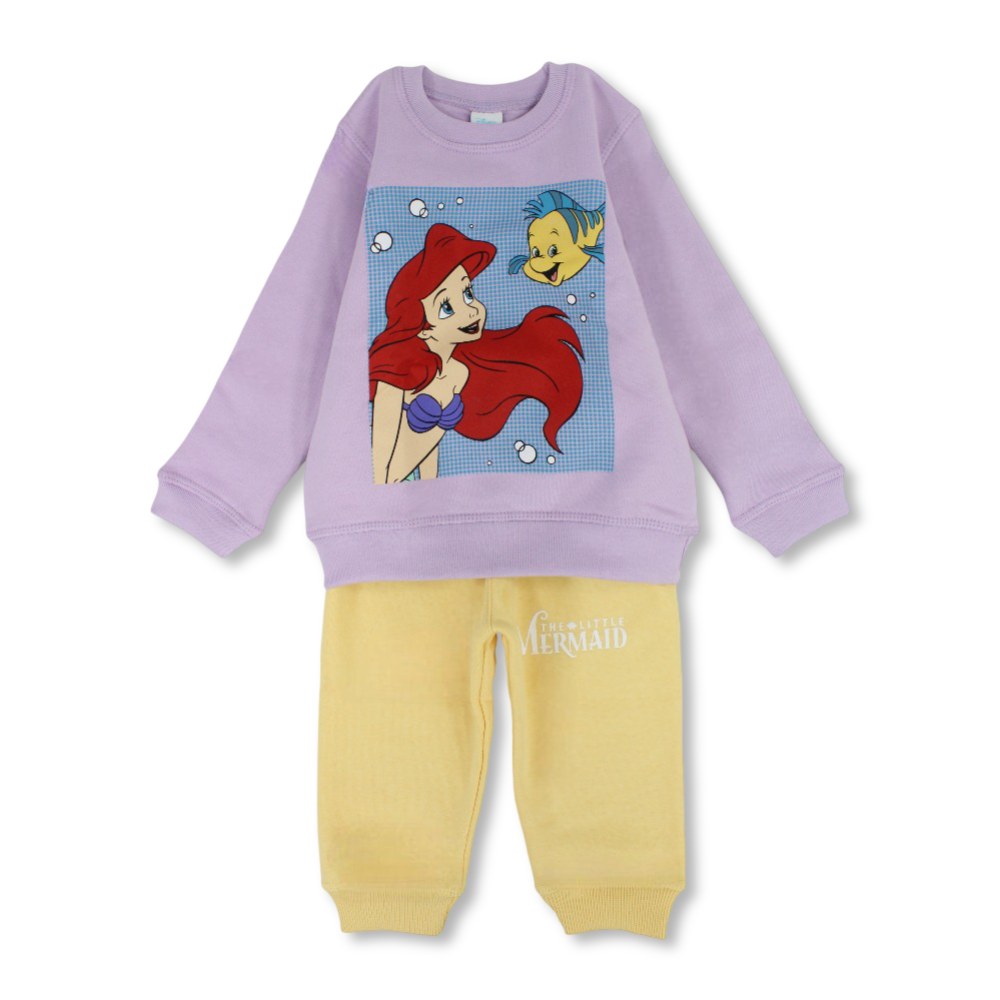 Baby Girls Cotton Pajama Set – The Little Mermaid Print