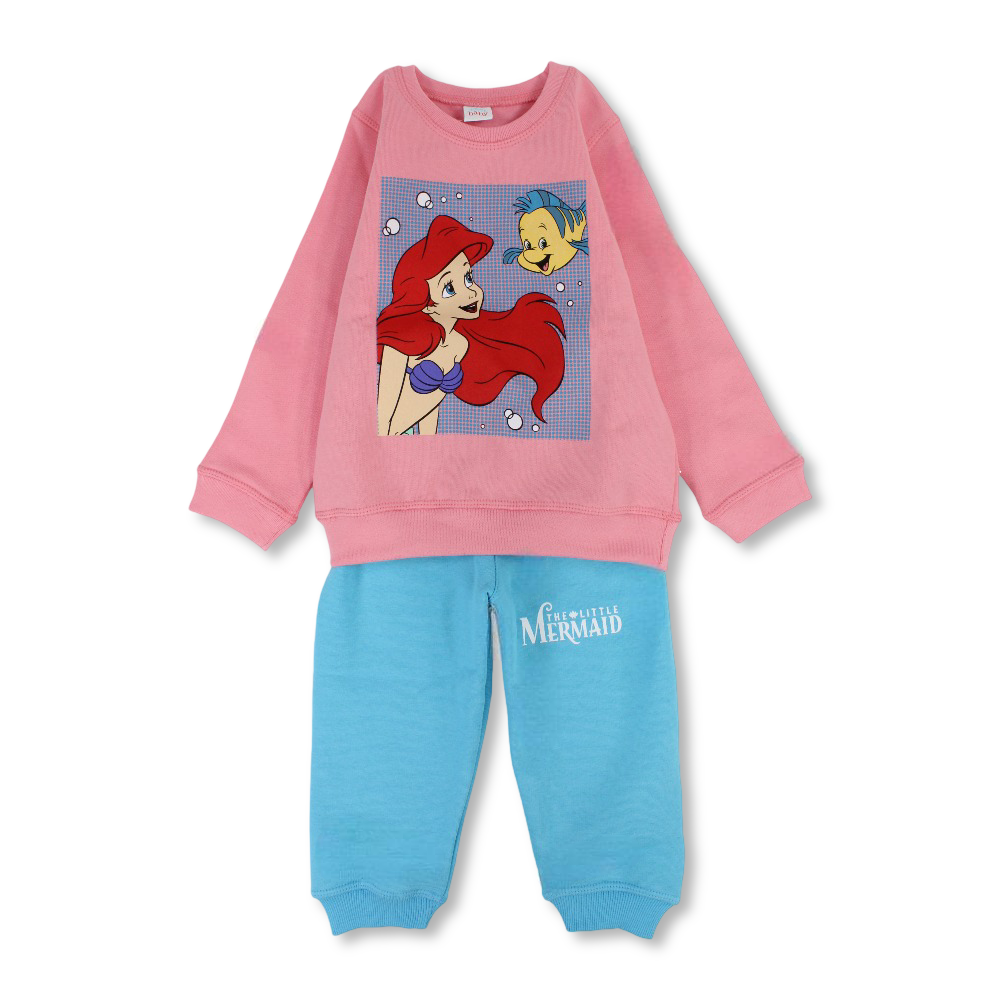 Baby Girls Cotton Pajama Set – The Little Mermaid Print