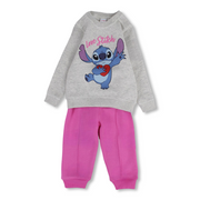 Baby Girls Cotton Pajama Set - Stitch Print