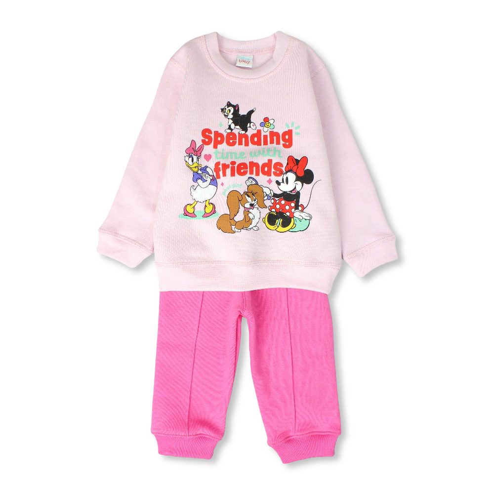 Baby Girls Cotton Pajama Set – Daisy Duck & Minnie Mouse Print