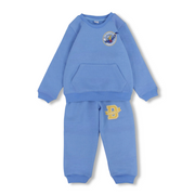 Baby Boys Cotton Pajama Set – Baby Blue with Donald Duck Print
