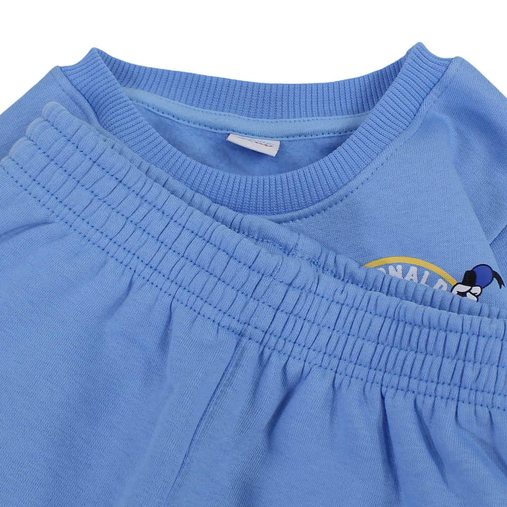 Baby Boys Cotton Pajama Set – Baby Blue with Donald Duck Print