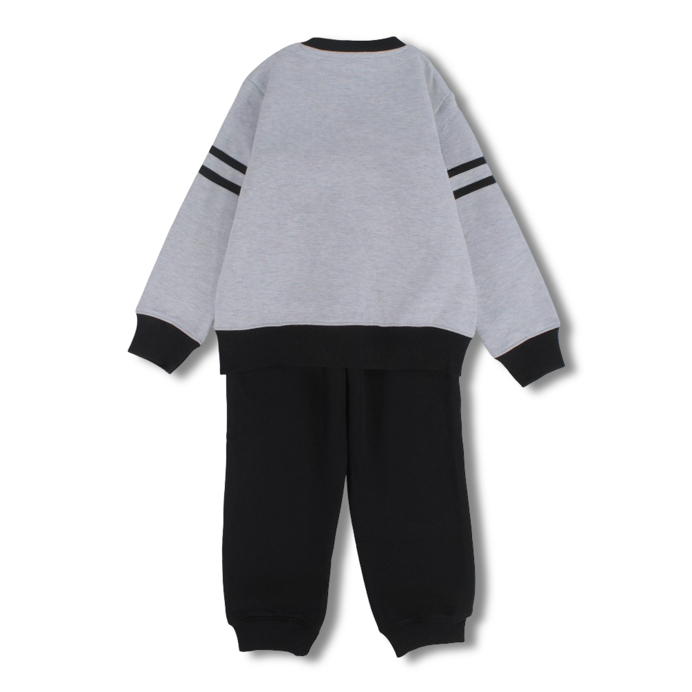 Girls Cotton Pajama Set - Grey with Snow White Design