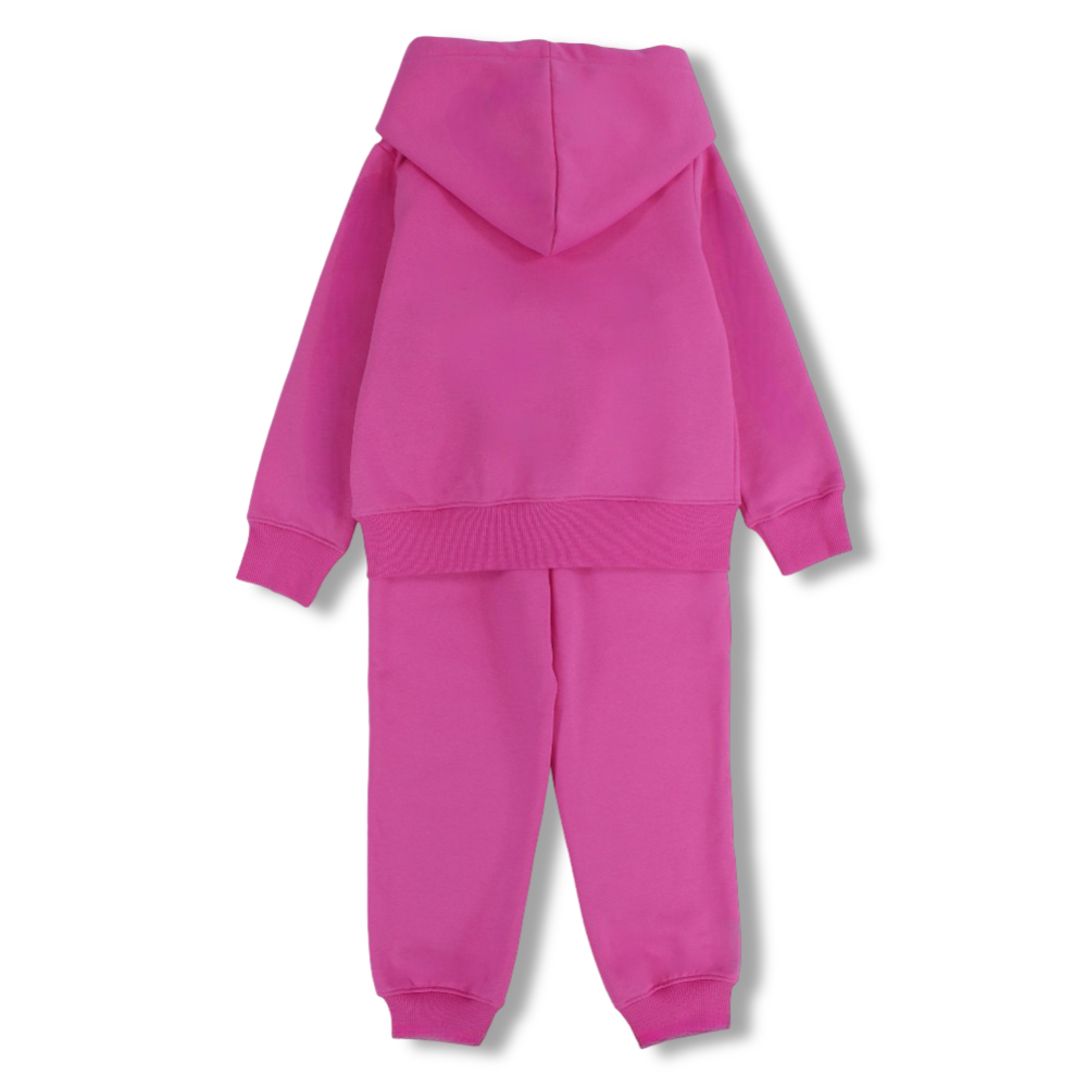 Girls Cotton Pajama Set – Fuchsia with Frozen Design