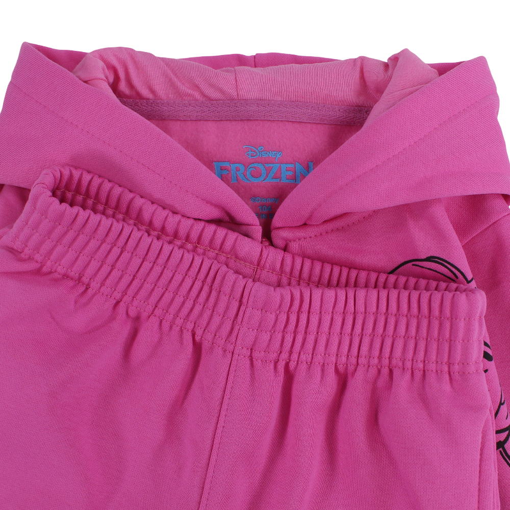 Girls Cotton Pajama Set – Fuchsia with Frozen Design