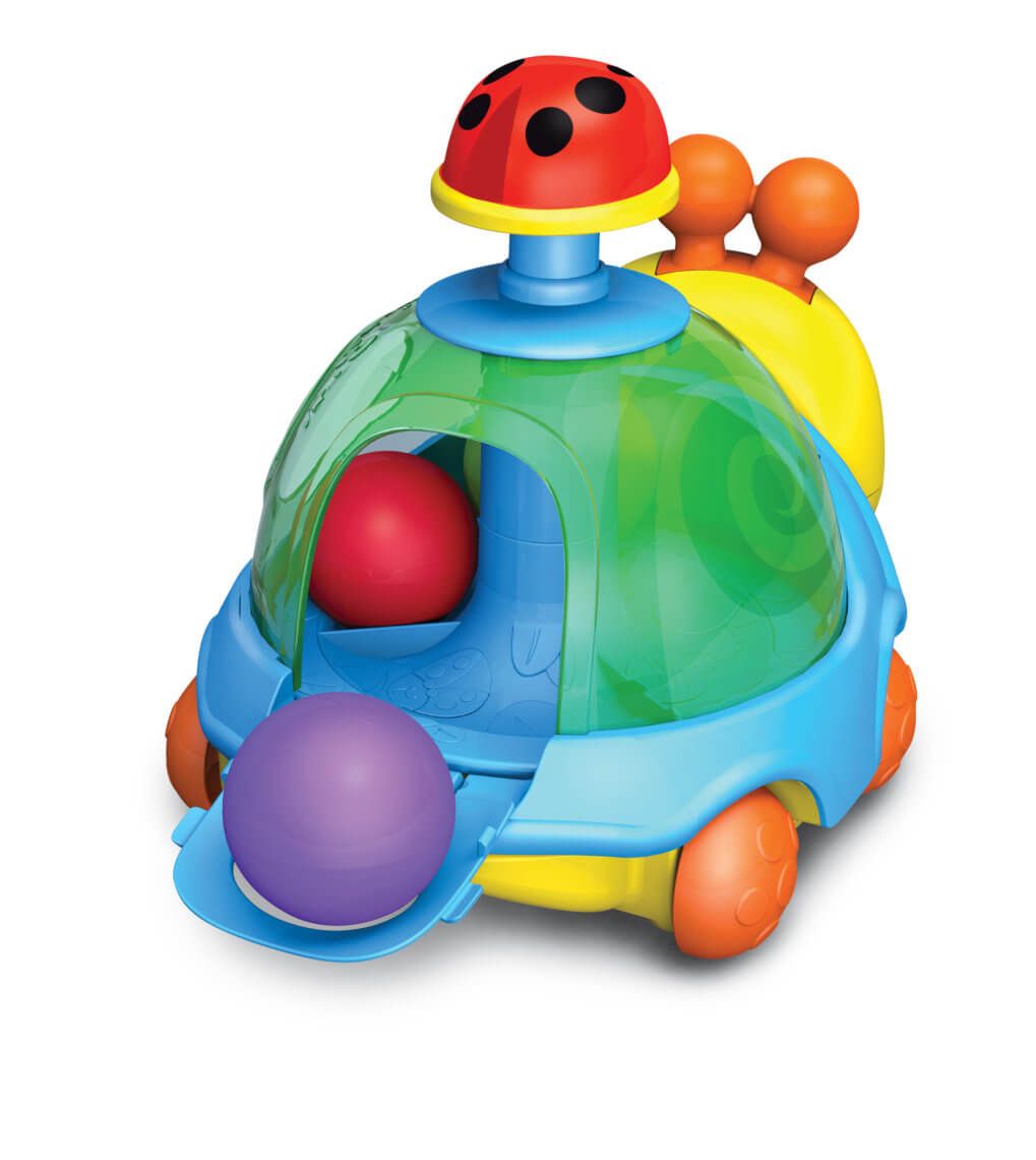WinFun Plastic Spin 'N Pull Snail – Multicolor
