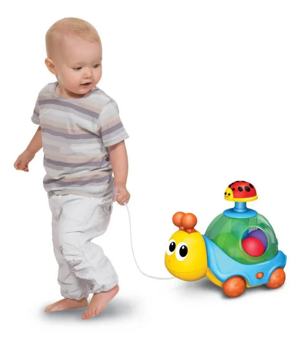 WinFun Plastic Spin 'N Pull Snail – Multicolor