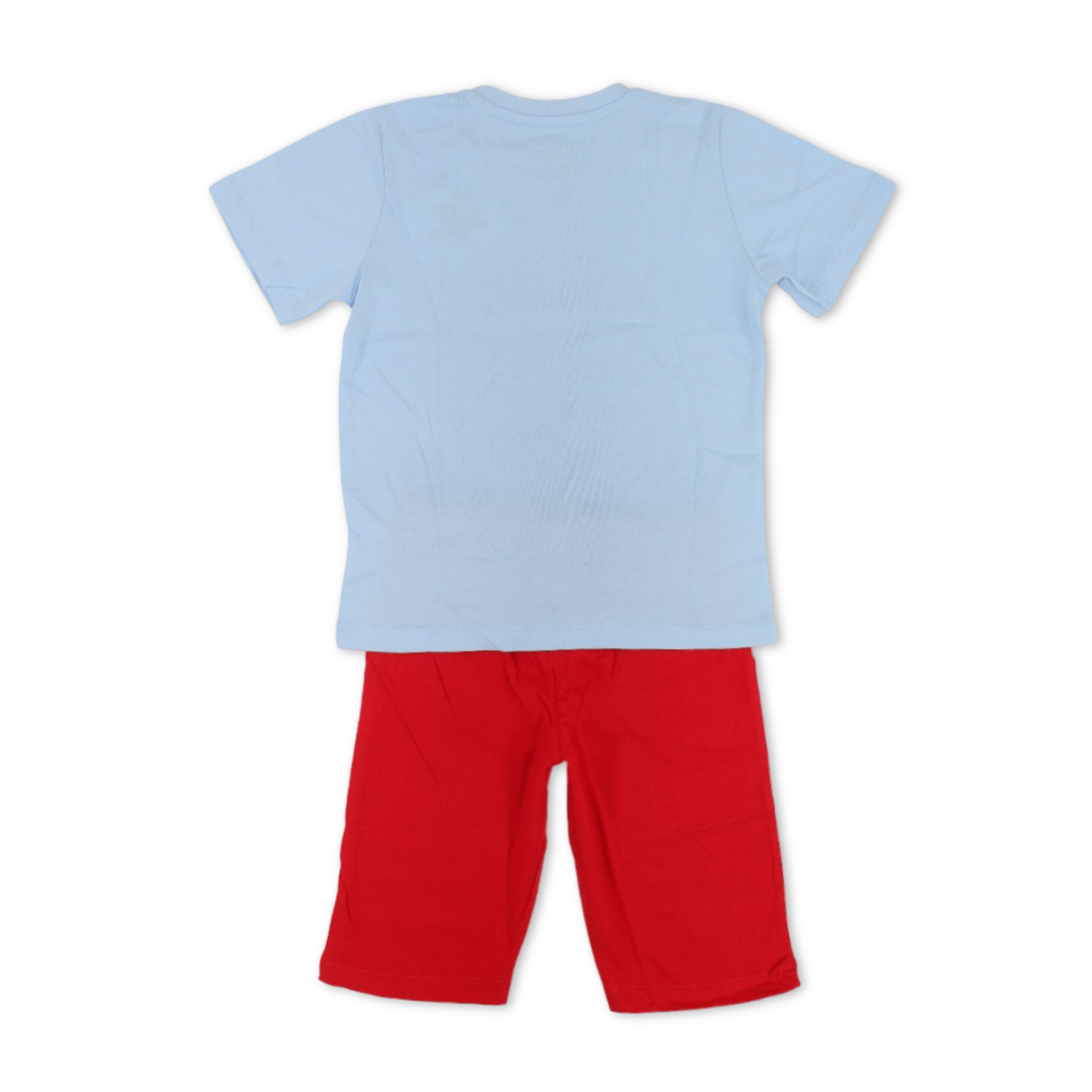 Boys Cotton Pajama – Baby Blue & Red with Toy Story Print