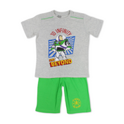 Boys Cotton Pajama – Grey & Green with Toy Story Print