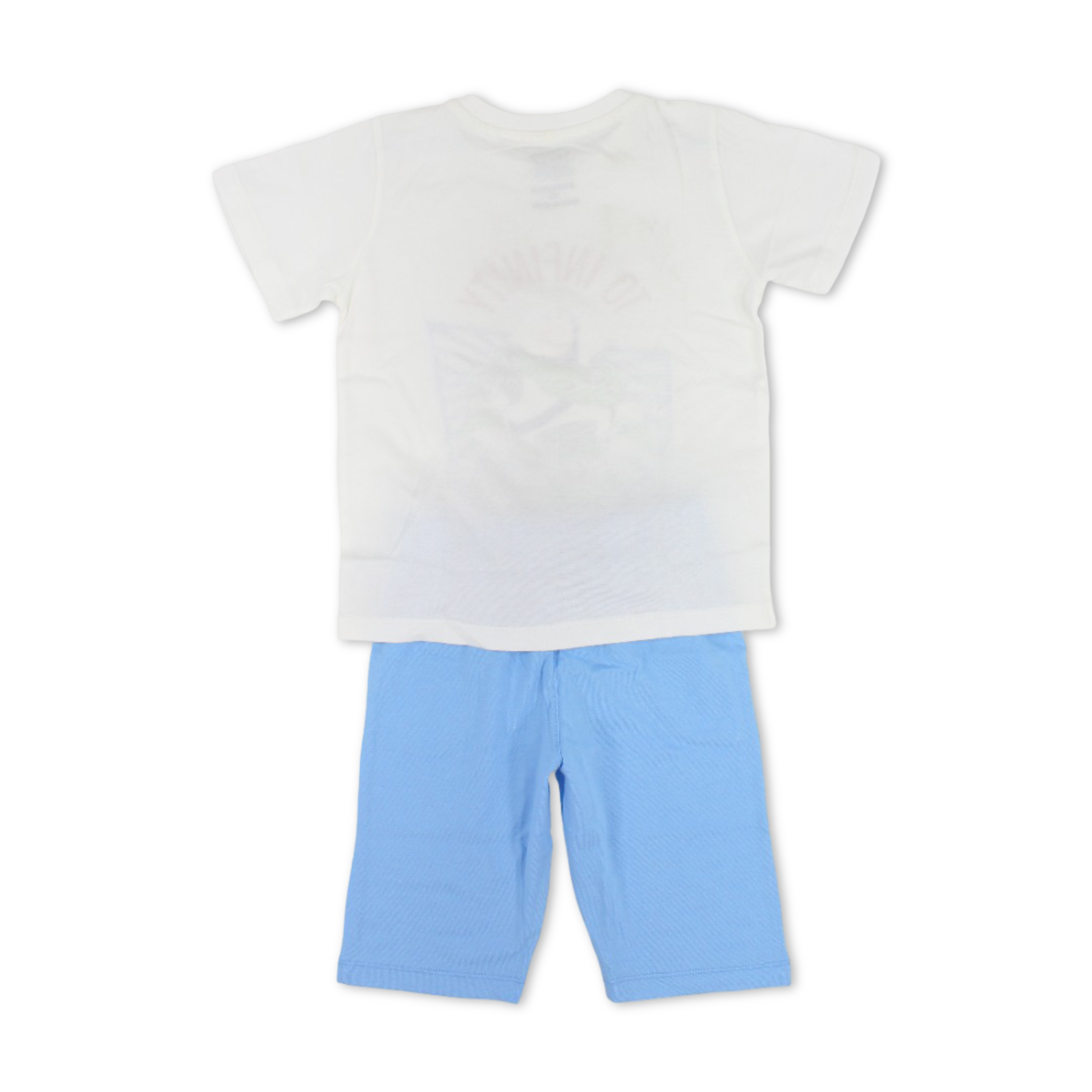 Boys Cotton Pajama – White & Baby Blue with Toy Story Print