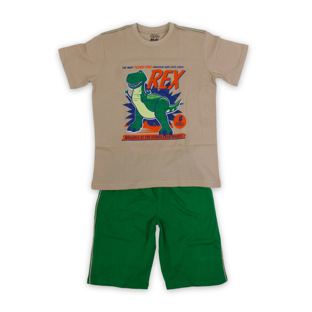 Boys Cotton Pajama – T-Rex Dino Print