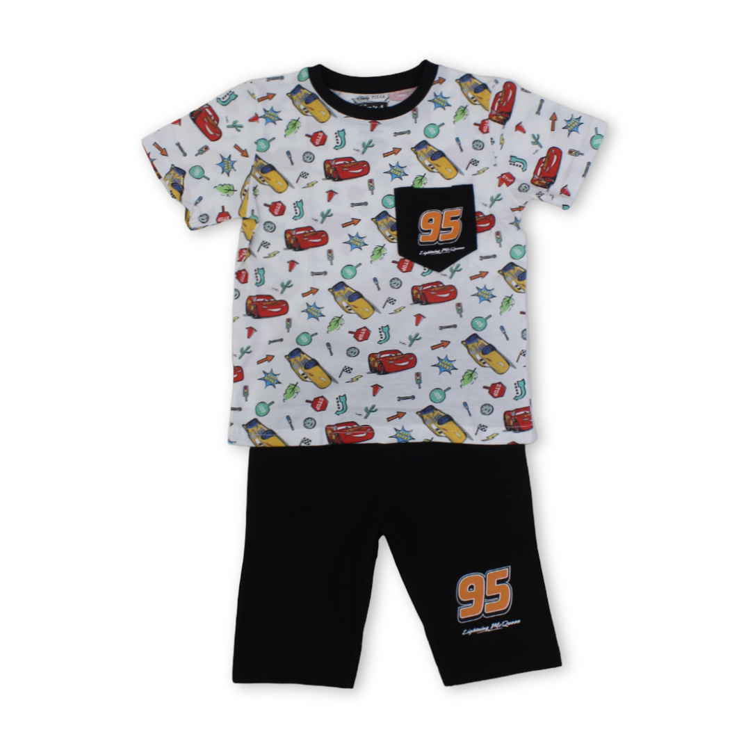 Boys Cotton Pajama – Black with Cars Print - Clothing - Morenella