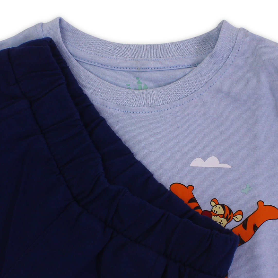 Baby Boys Cotton Pajama – Pooh & Tigger Print