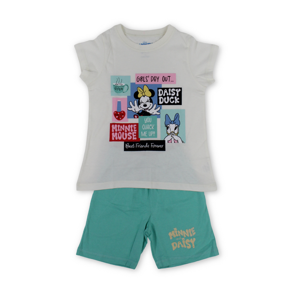 Girls Cotton Pajama –  Minnie Mouse & Daisy Print