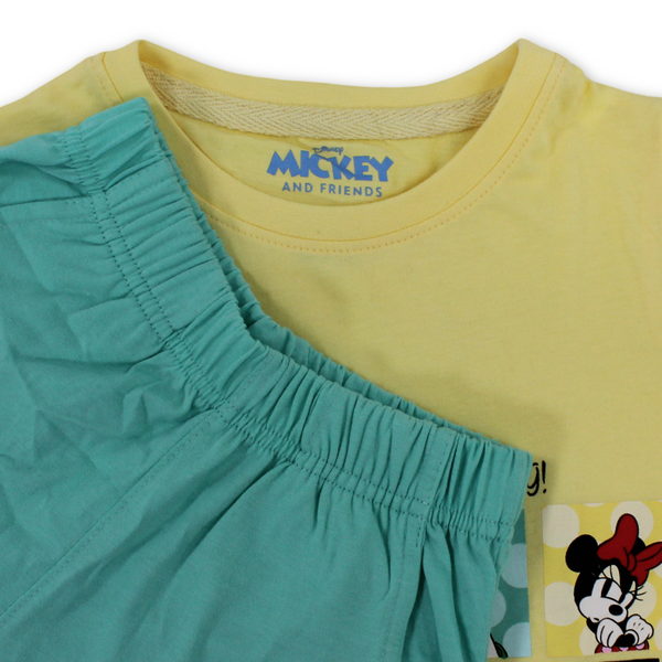 Girls Cotton Pajama –  Minnie Mouse & Daisy Print