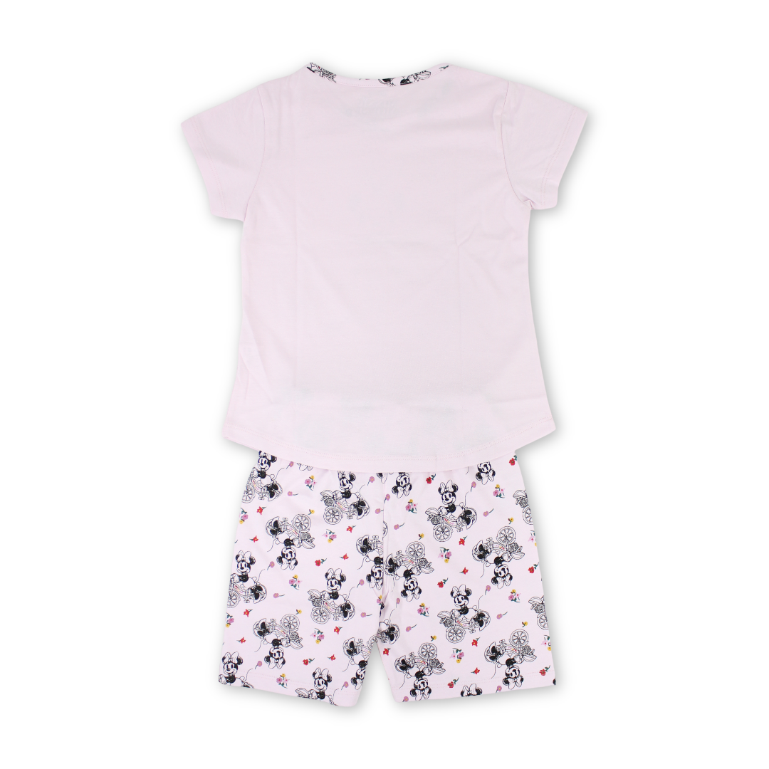 Girls Cotton Pajama – Pink with Minnie Mouse Print