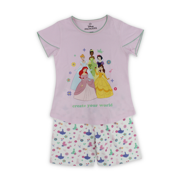 Girls Cotton Pajama – Princess Print