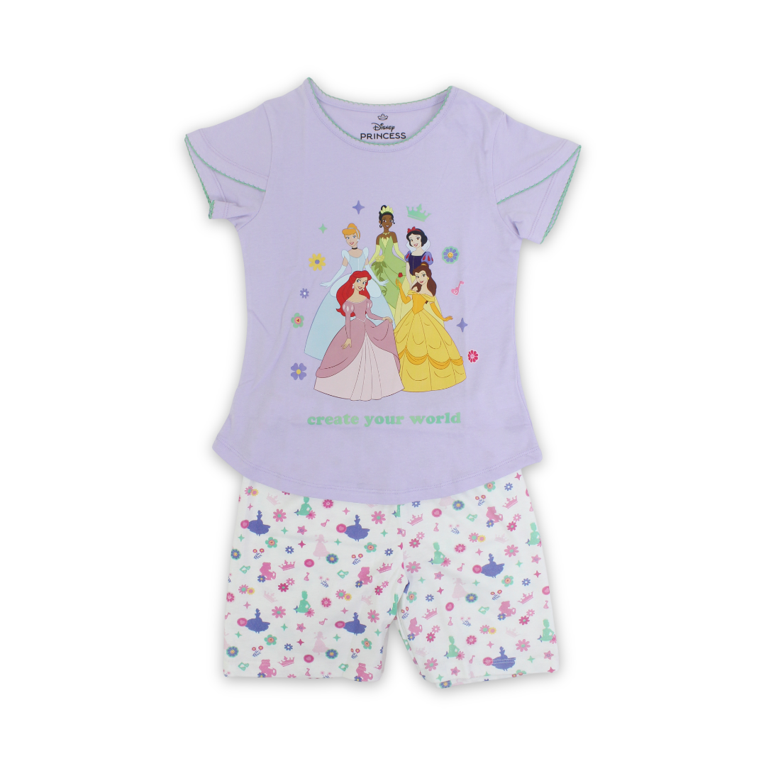 Girls Cotton Pajama – Princess Print