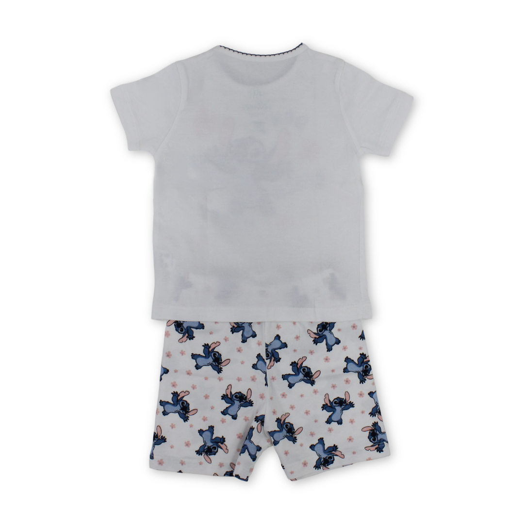 Baby Girls Cotton Pajama – Stitch Print