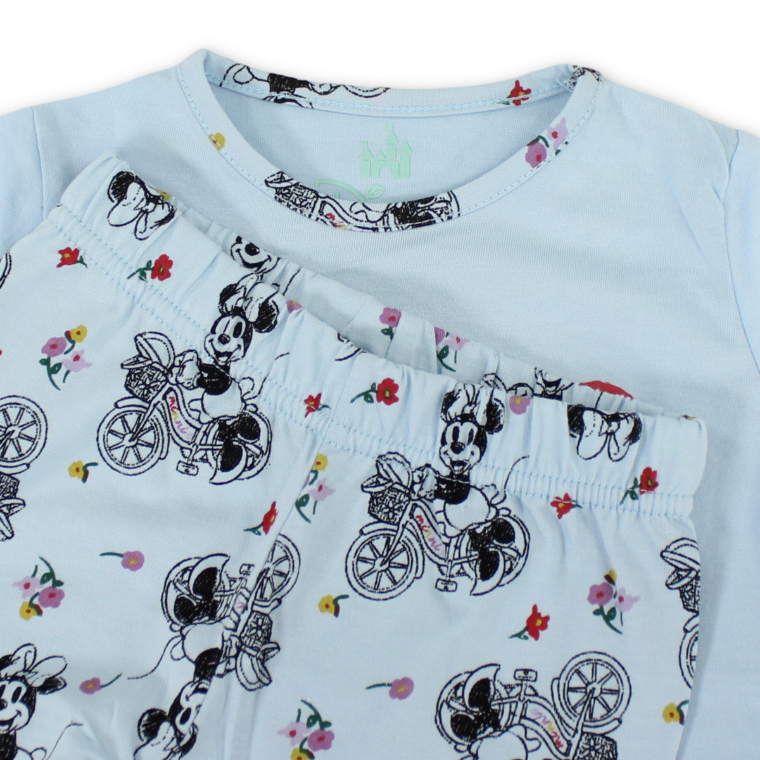 Baby Girls Cotton Pajama – Minnie Mouse Print